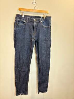Cheap Monday High Slim Raw Dark Denim Jeans Size 34x32